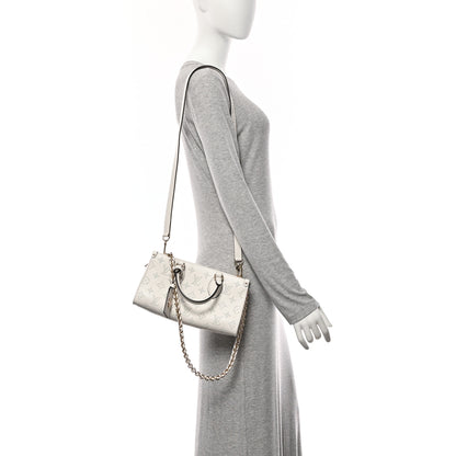 Louis Vuitton Calfskin Embossed Monogram OnTheGo East West White 2 of 10