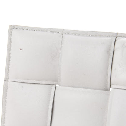 Bottega Veneta Lambskin Maxi Intreccio Padded Chain Cassette Crossbody Bag White 8 of 13