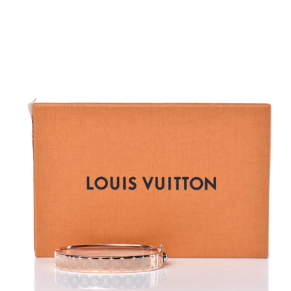 Louis Vuitton Brass Monogram Nanogram Cuff S Pink Gold 7 of 7