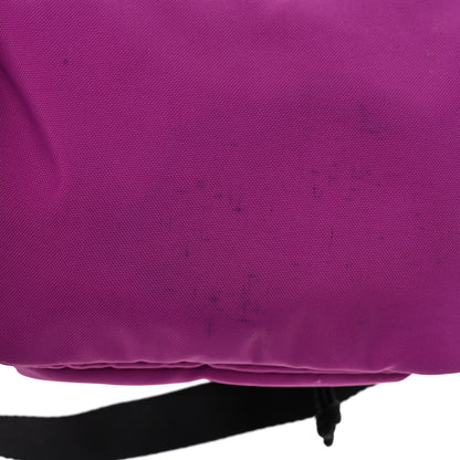 Balenciaga Sport Nylon Logo Embroidered Small Wheel Beltpack Fuchsia Black 9 of 9