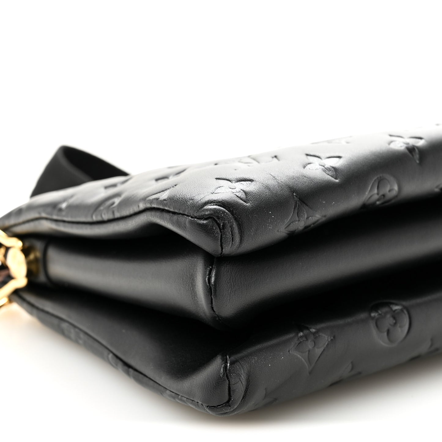 Lambskin Embossed Monogram Coussin PM Black