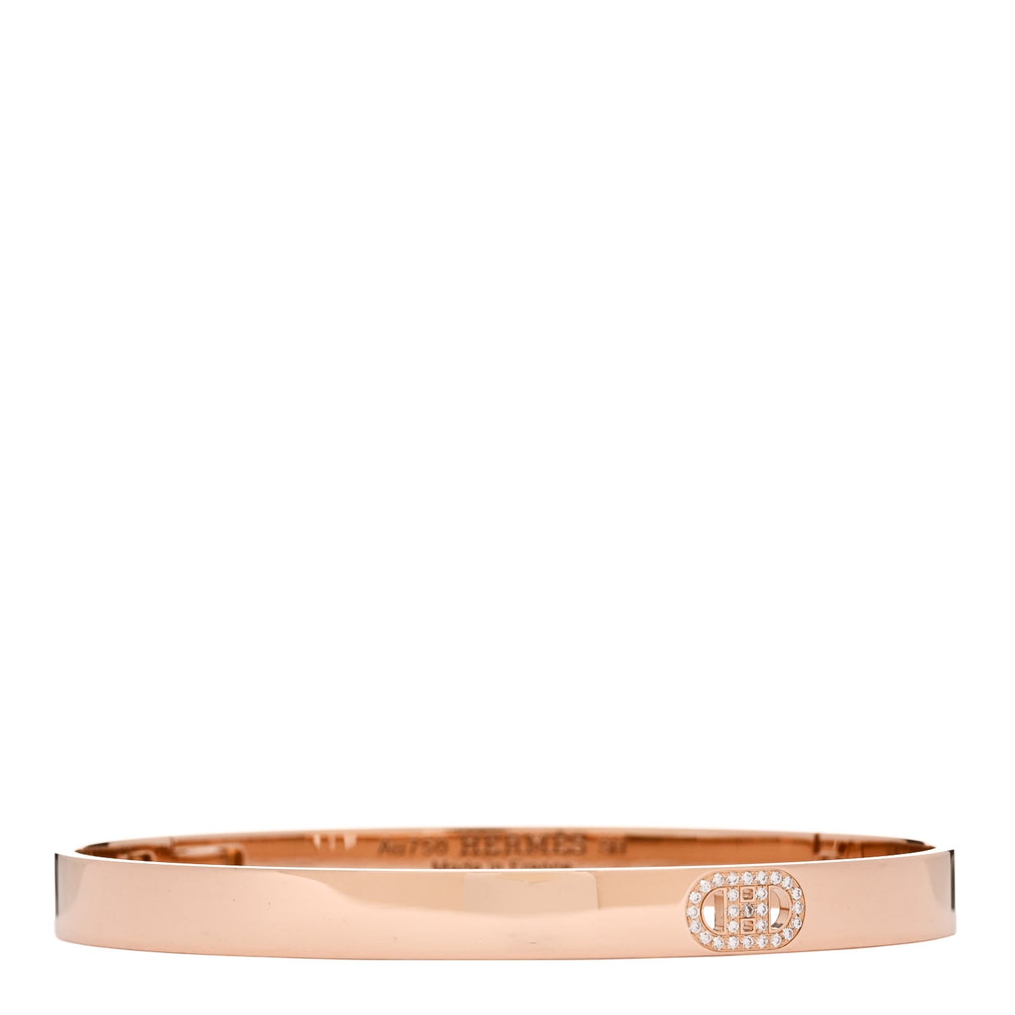 18K Rose Gold Diamond PM H D'Ancre Bracelet SH