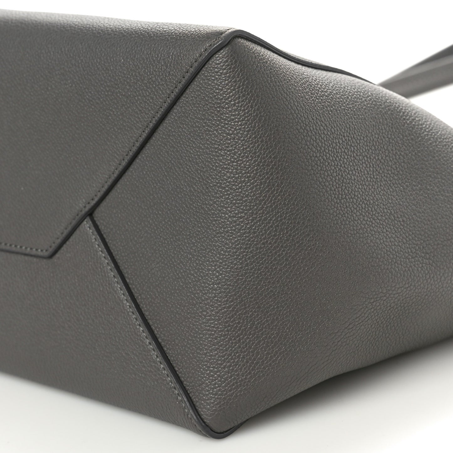 Soft Grained Calfskin Small Belt Cabas Phantom Medium Grey
