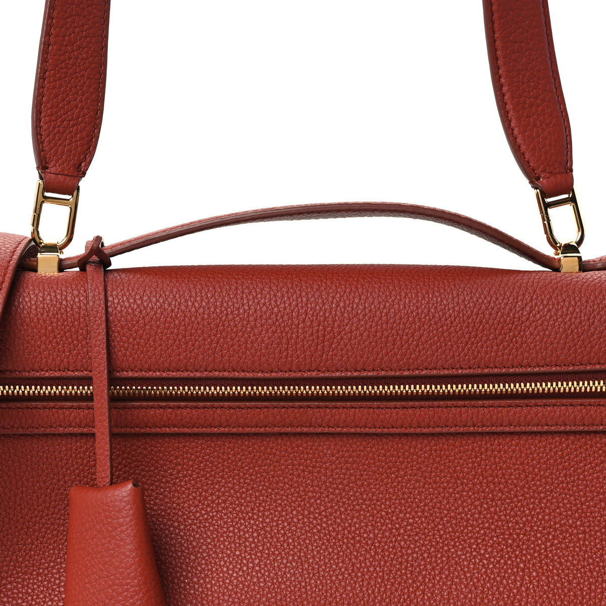 Grained Calfskin Extra Clutch L29 Deep Kummel