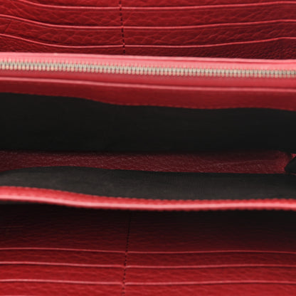 Gucci Calfskin Matelasse GG Marmont Chain Wallet Vulcanic Red 6 of 19