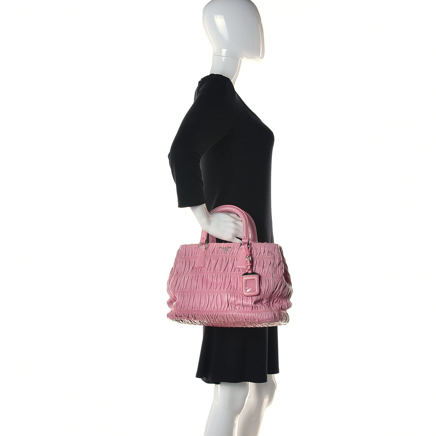 Prada Nappa Gaufre Chain Flap Geranio 2 of 17