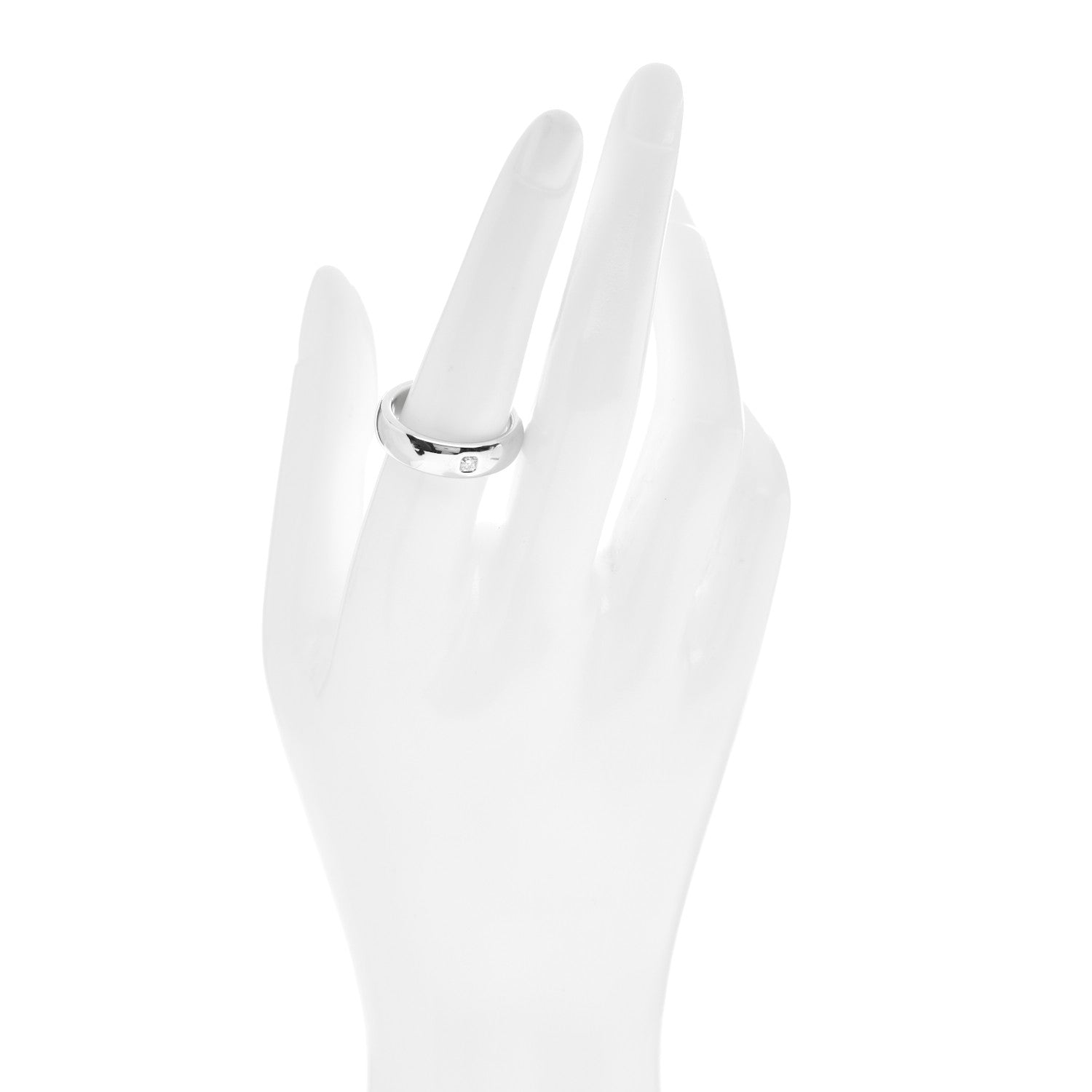 Tiffany Platinum Diamond 6mm Lucida Wedding Band Ring 56 7.5 2 of 5