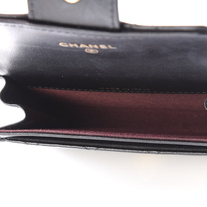 Chanel Aged Calfskin Quilted Reissue Flap Card Holder Black 4 of 11