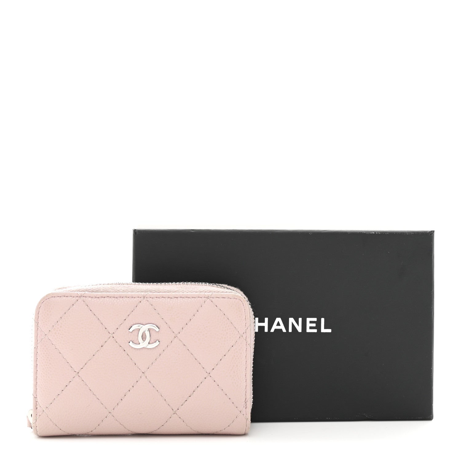 Chanel Caviar Quilted Zip Coin Purse Light Pink 8 of 8
