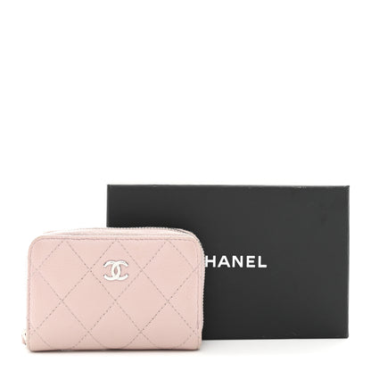 Chanel Caviar Quilted Zip Coin Purse Light Pink 8 of 8