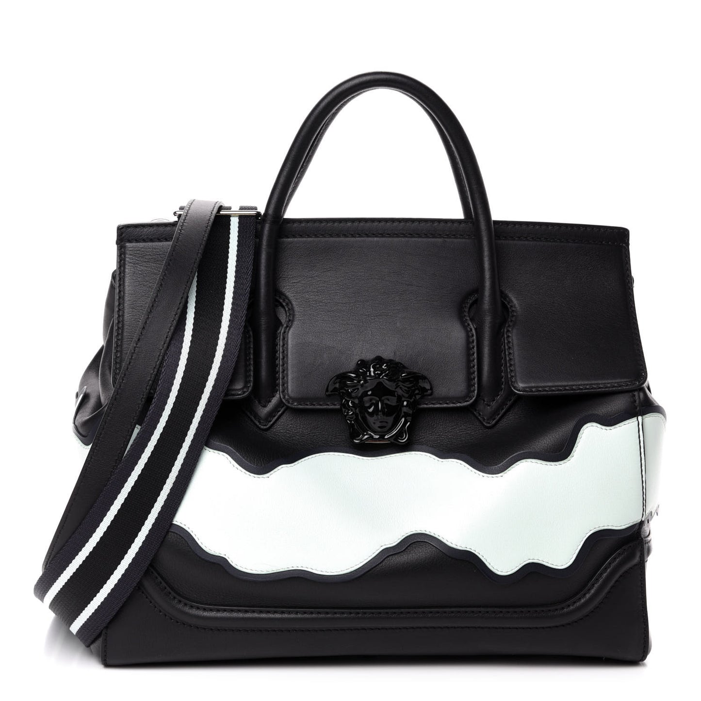 Calfskin Large Palazzo Empire Bag Black Multicolor