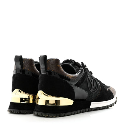 Louis Vuitton Suede Monogram Run Away Sneakers 38 Black 4 of 10