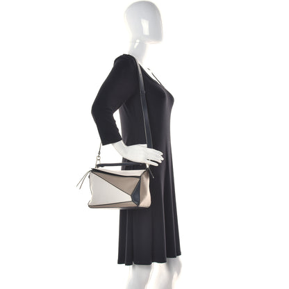 Loewe Calfskin Small Puzzle Bag Black Taupe 2 of 15