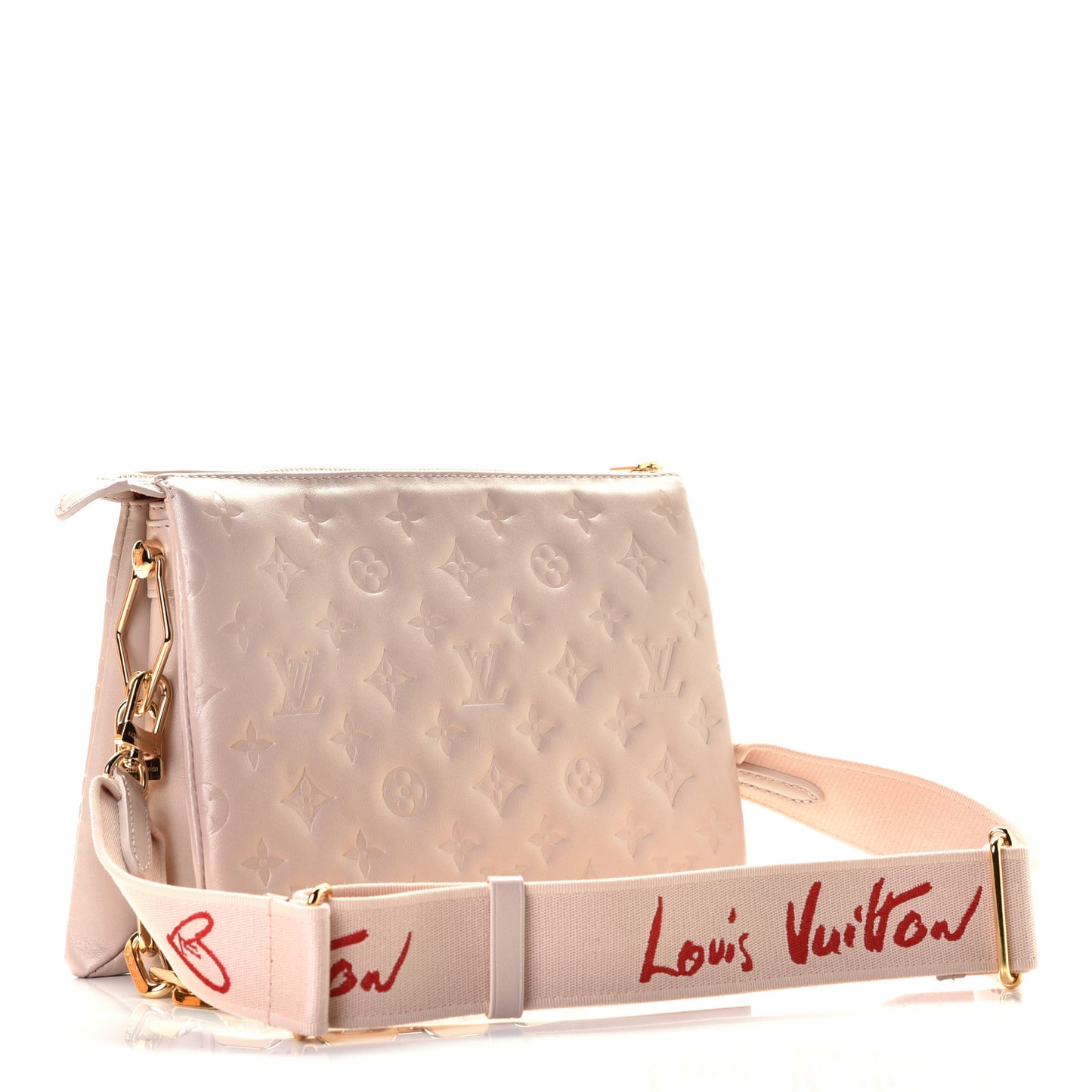 Lambskin Embossed Monogram Fall In Love Coussin PM Dragée Light Pink