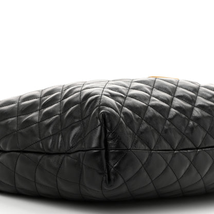 Saint Laurent Lambskin Quilted Maxi Icare Shopping Tote Black 10 of 12