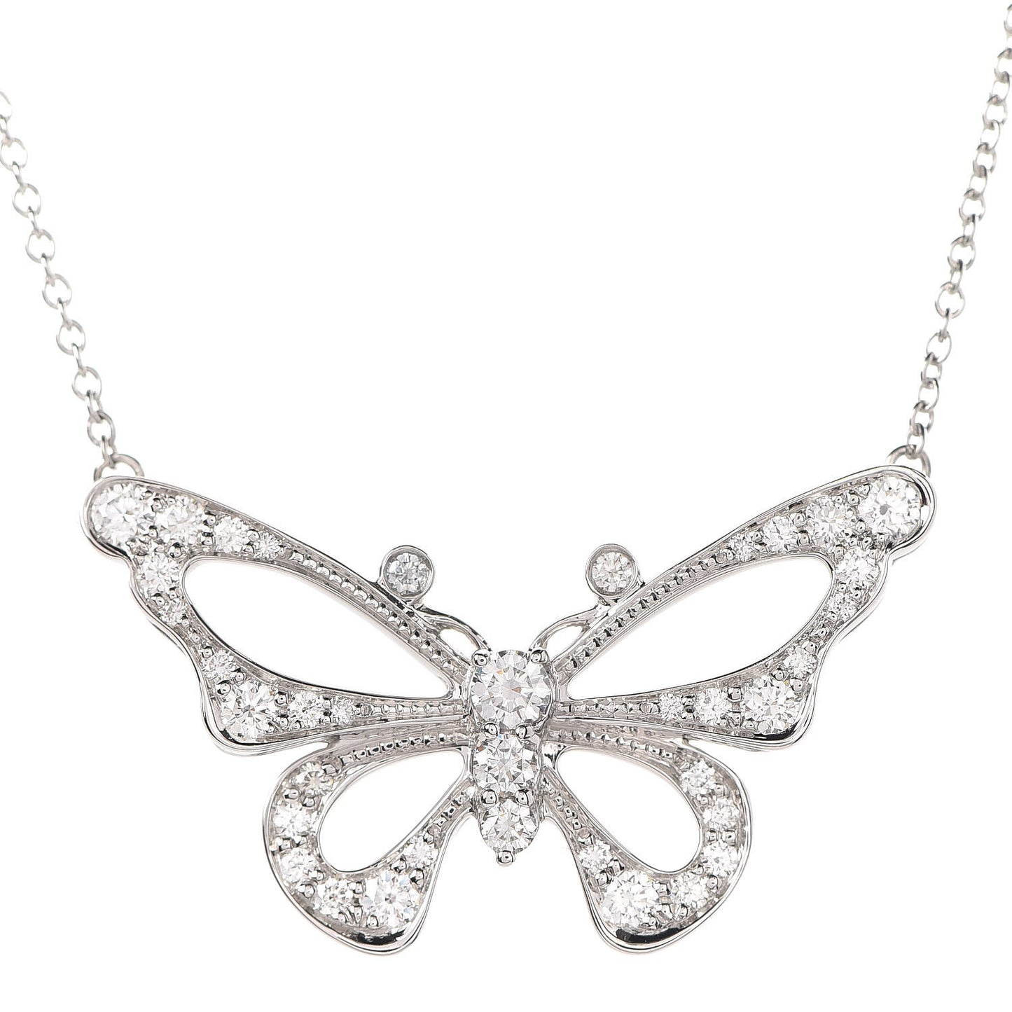 Platinum Diamond .56ctw Enchant Butterfly Necklace