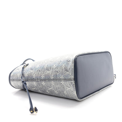 Louis Vuitton Monoglam Neverfull MM Blue 5 of 10