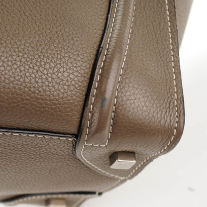 Celine Drummed Calfskin Mini Luggage Souris 7 of 10