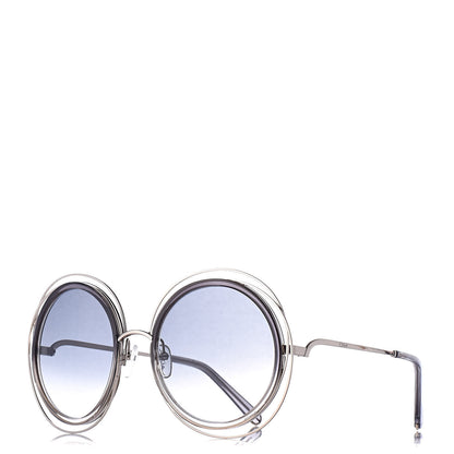 Chloe Oversized Round Carlina Sunglasses CE120S Silver 1 of 7