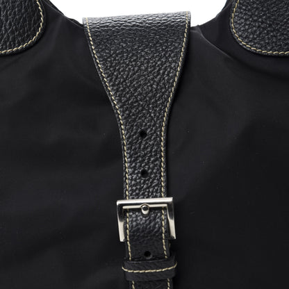Prada Tessuto Nylon Vitello Daino Hobo Black 15 of 15