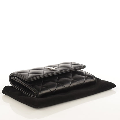 Chanel Lambskin Quilted Flap Card Holder Black 4 of 8