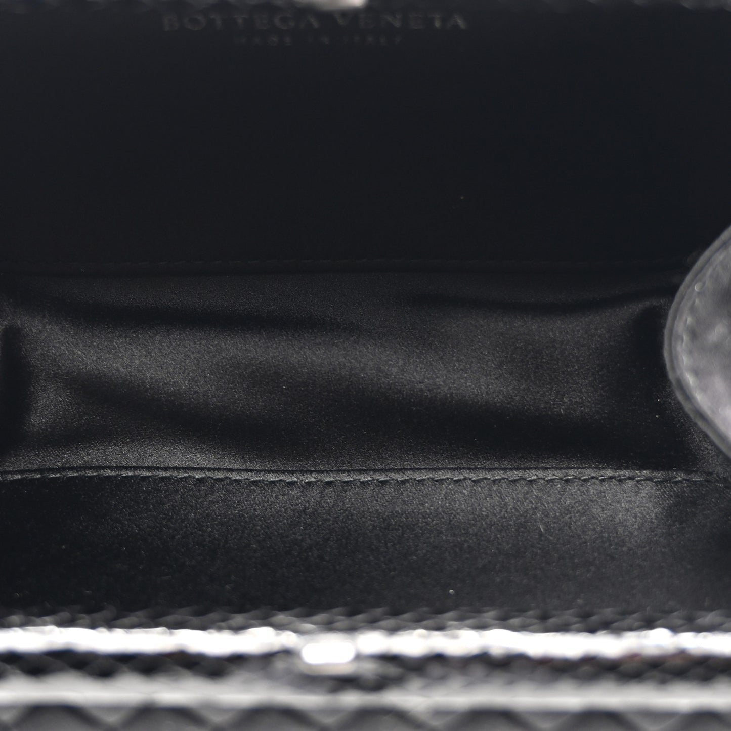 Satin Intreccio Impero Ayers Knot Clutch Black