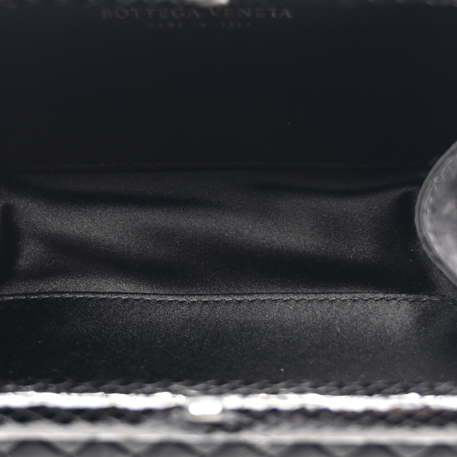 Bottega Veneta Satin Intreccio Impero Ayers Knot Clutch Black 5 of 10
