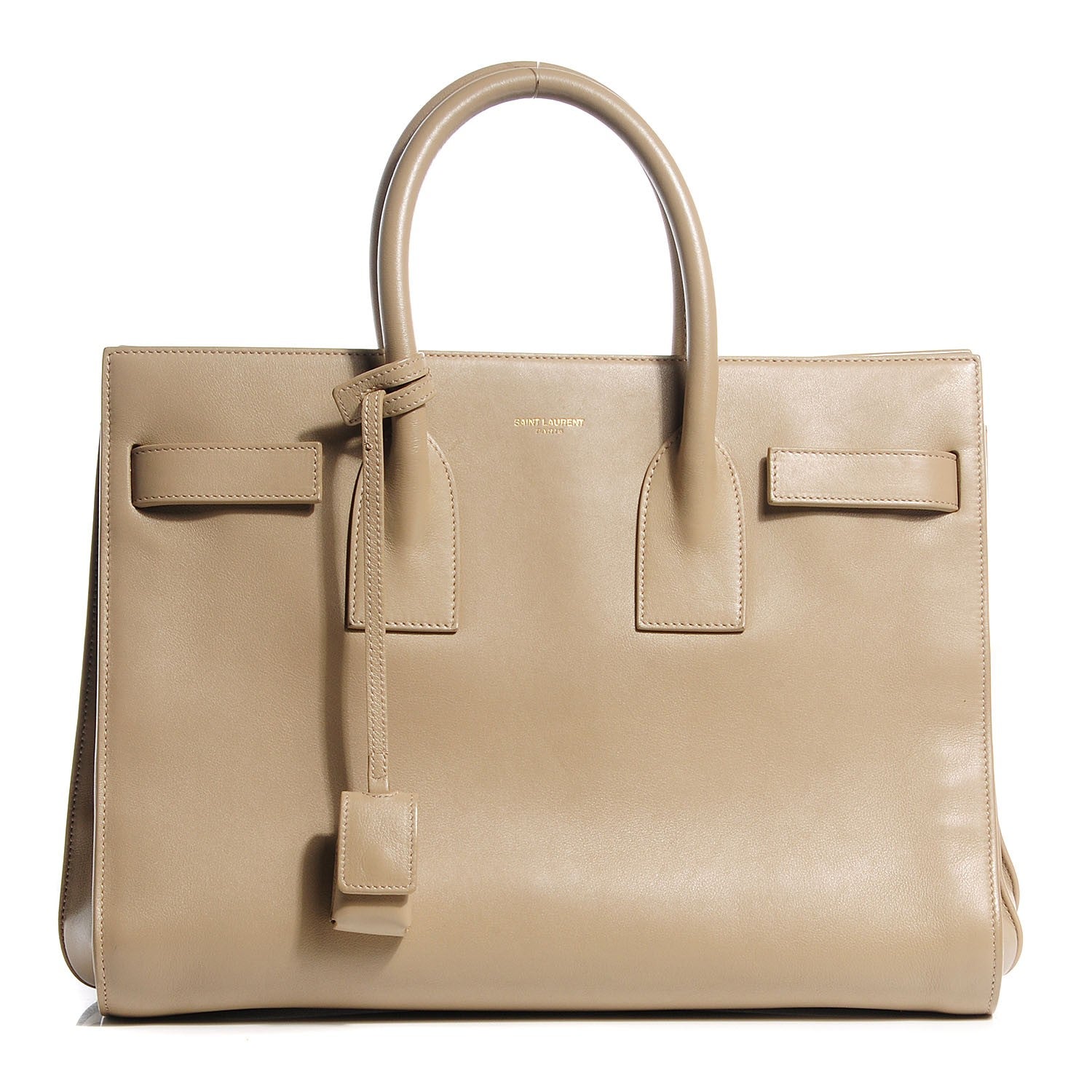 Saint Laurent Calfskin Small Sac De Jour Dark Beige 1 of 8