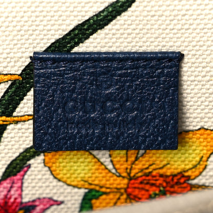 Gucci Canvas Large Flora Tote Navy Multicolor 6 of 11