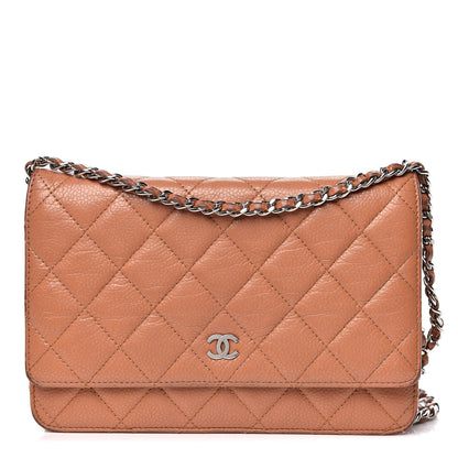Chanel Caviar Quilted Wallet On Chain WOC Tan 1 of 23