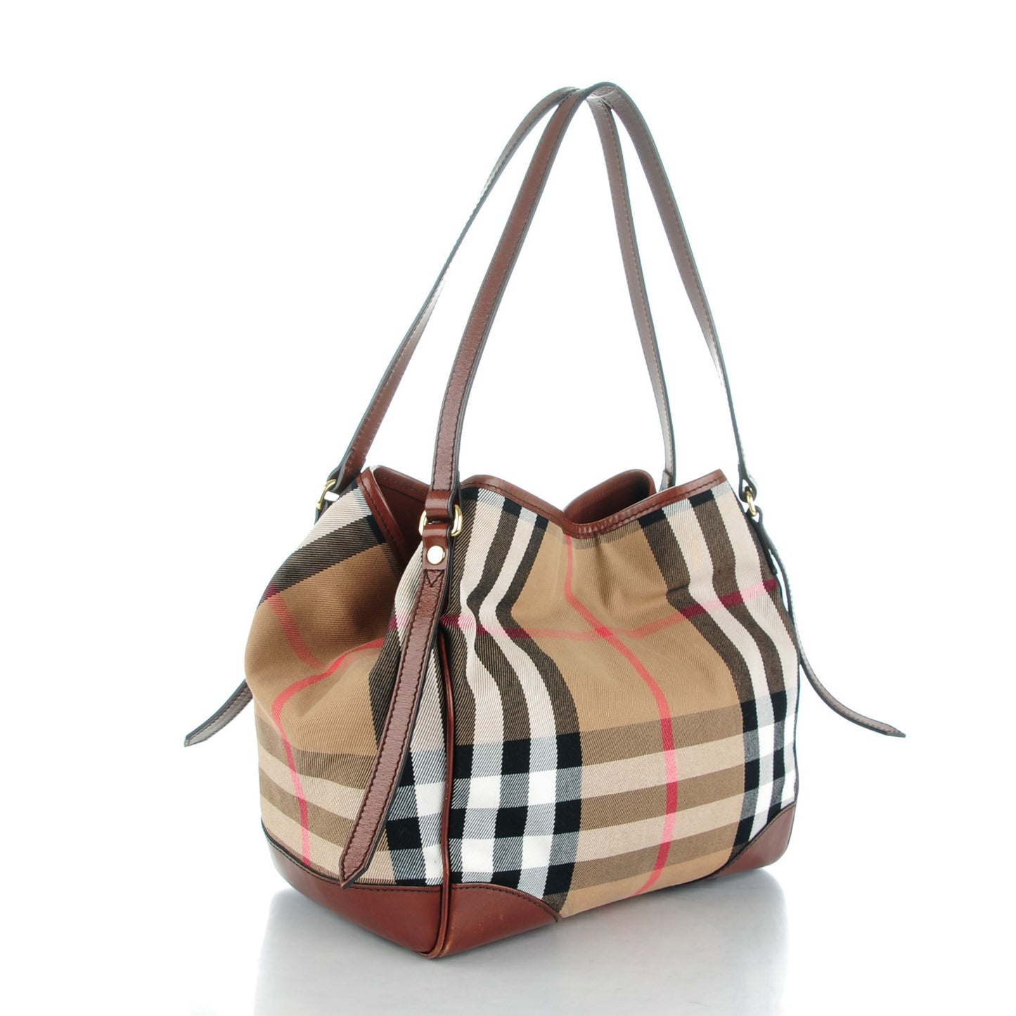 House Check Small Canterbury Tote Dark Tan