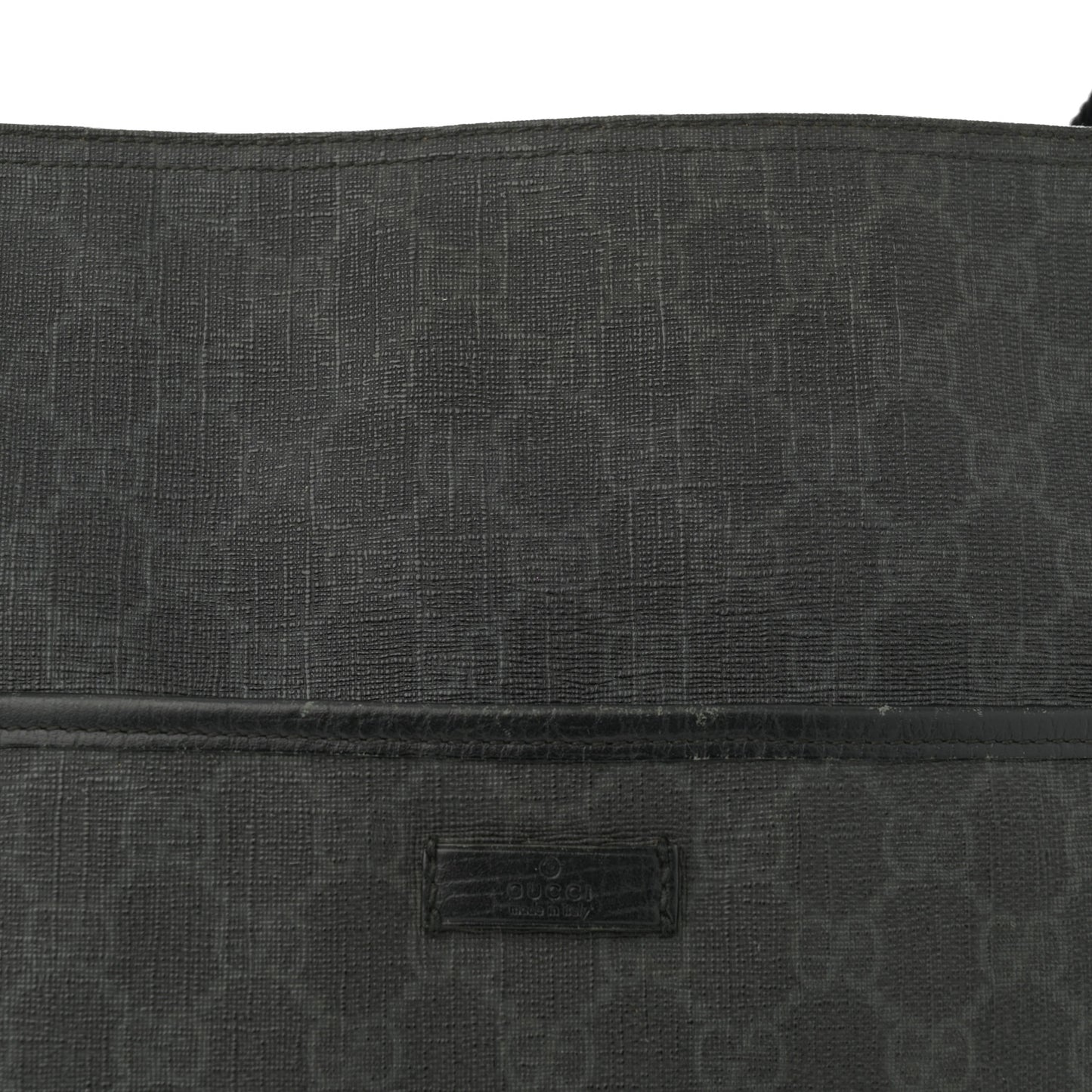 GG Plus Monogram Medium Flat Messenger Bag Black