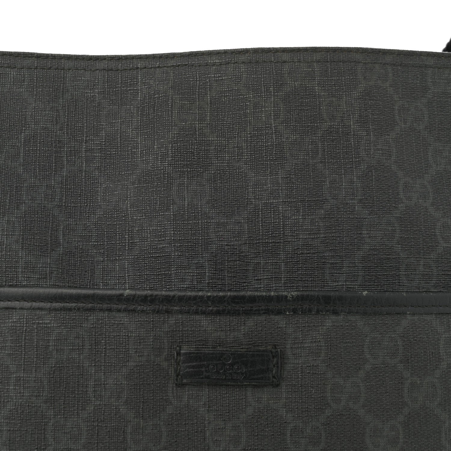 Gucci GG Plus Monogram Medium Flat Messenger Bag Black 8 of 12