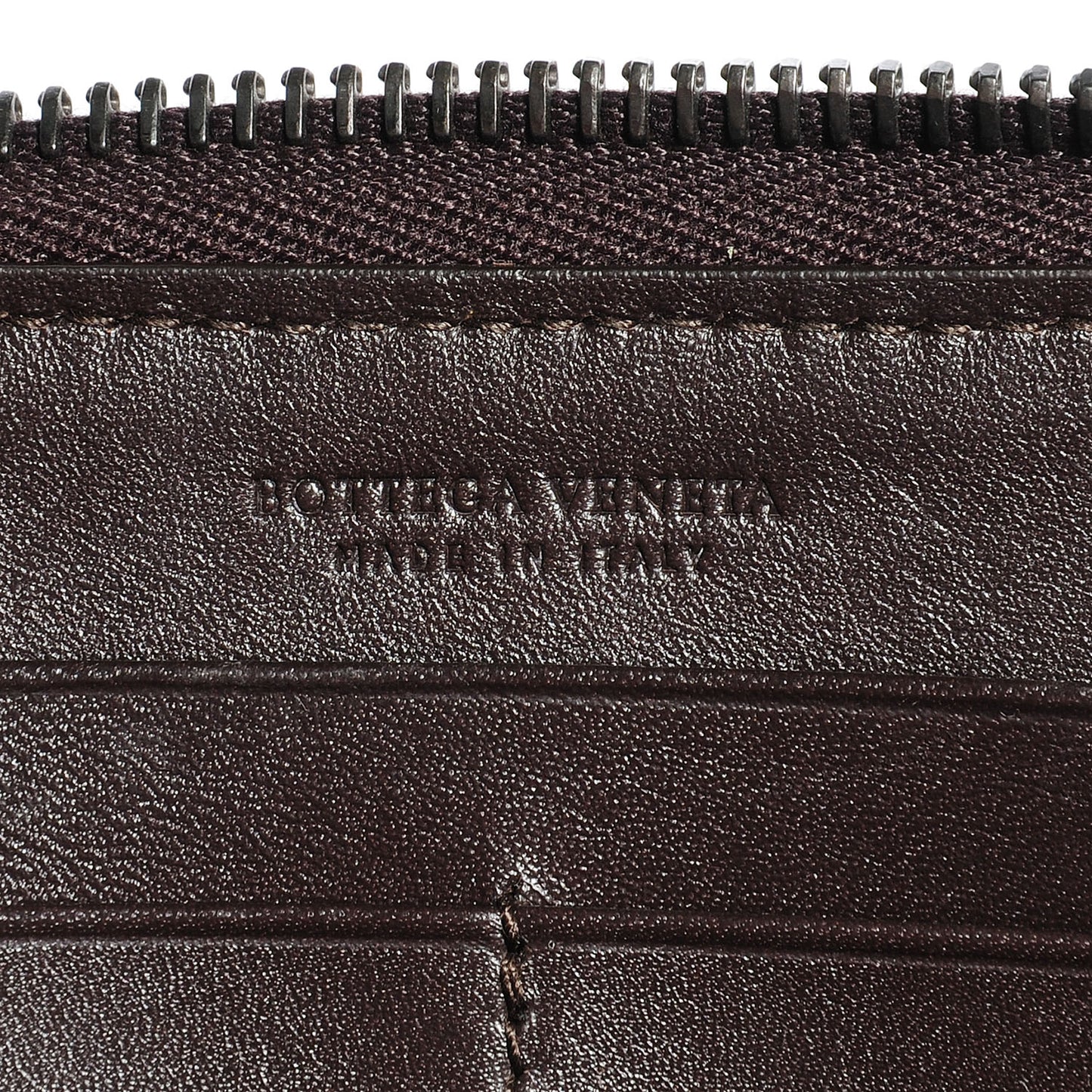 Light Calf Zip Around Wallet