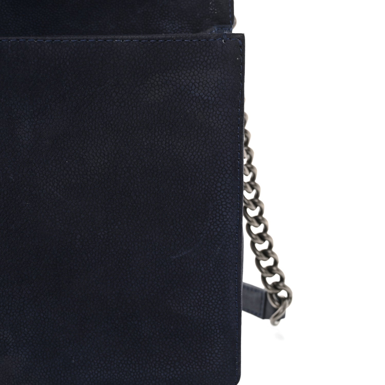 Chanel Iridescent Caviar Quilted Large Boy Flap Navy Blue 14 of 16