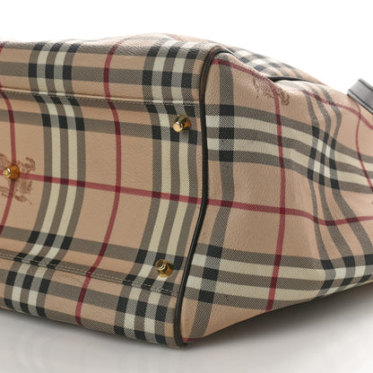 Burberry Haymarket Check Large Canterbury Tote Chocolate 9 of 14