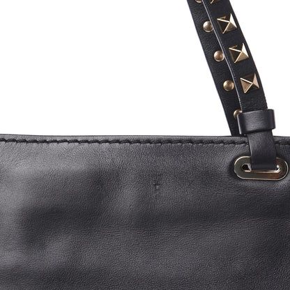 Valentino Garavani Vitello Medium Rockstud Tote Black 9 of 12