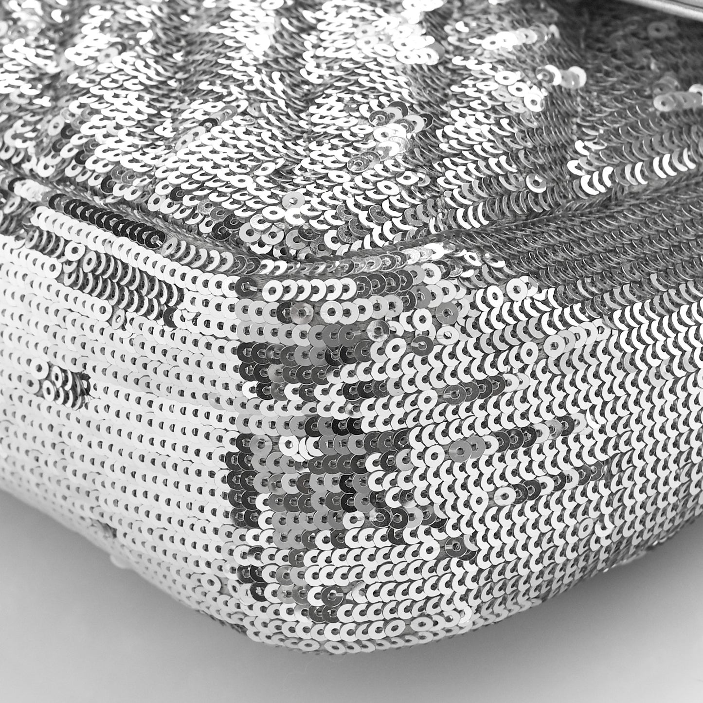 Sequin Matelasse Small GG Marmont Shoulder Bag Silver