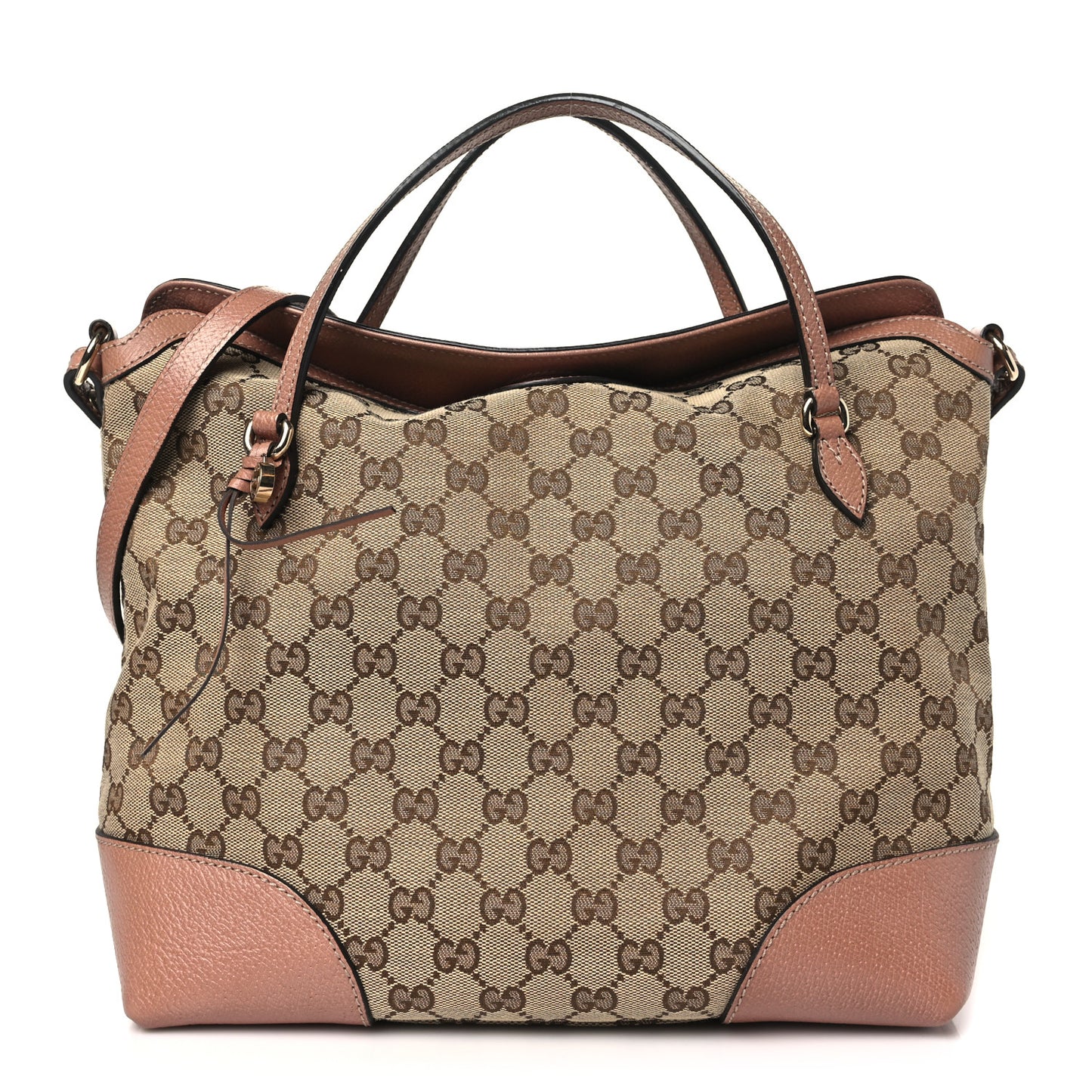 Monogram Medium Bree Foldover Tote Beige Soft Pink