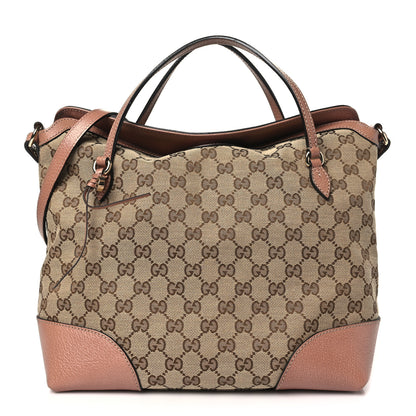 Gucci Monogram Medium Bree Foldover Tote Beige Soft Pink 1 of 11