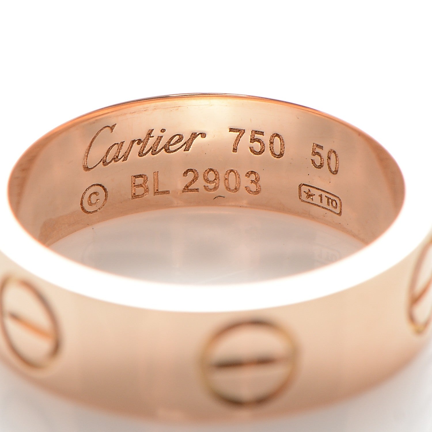 Cartier 18K Pink Gold 5.5mm LOVE Ring 50 5.25 4 of 4