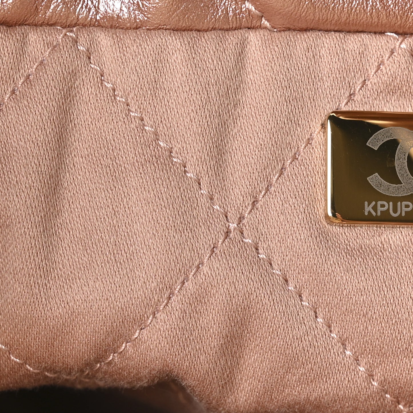 Metallic Calfskin Quilted Mini Chanel 22 Copper