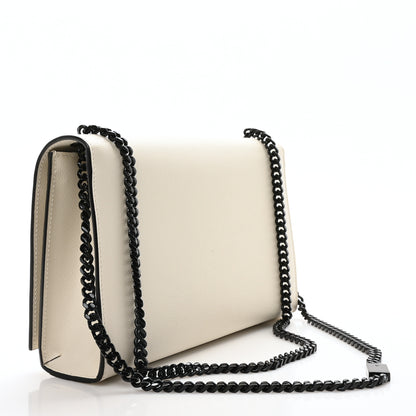 Saint Laurent Grain De Poudre Medium Classic Monogram Kate Satchel Porcellana Black 3 of 9