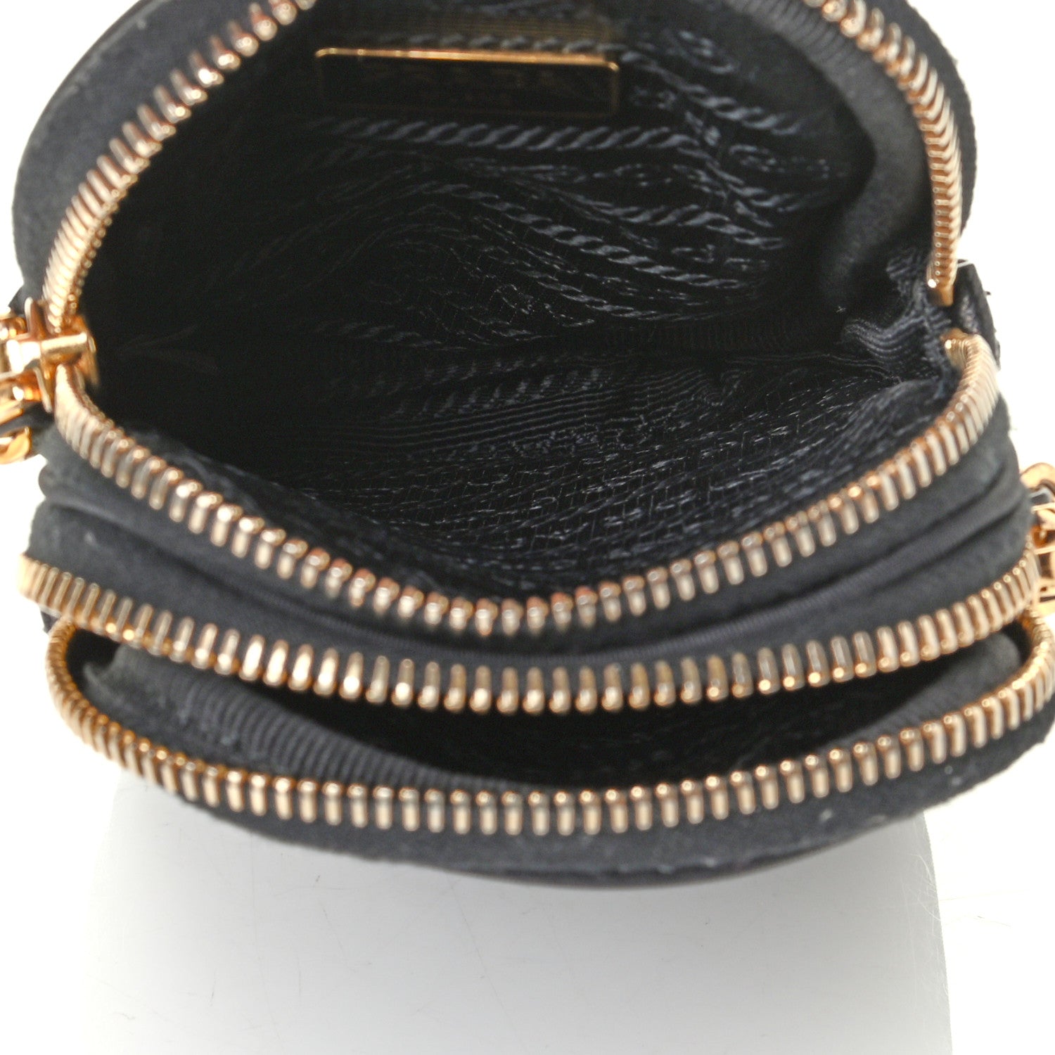 Prada Tessuto Nylon Double Zip Phone Case Crossbody Bag Black 4 of 7