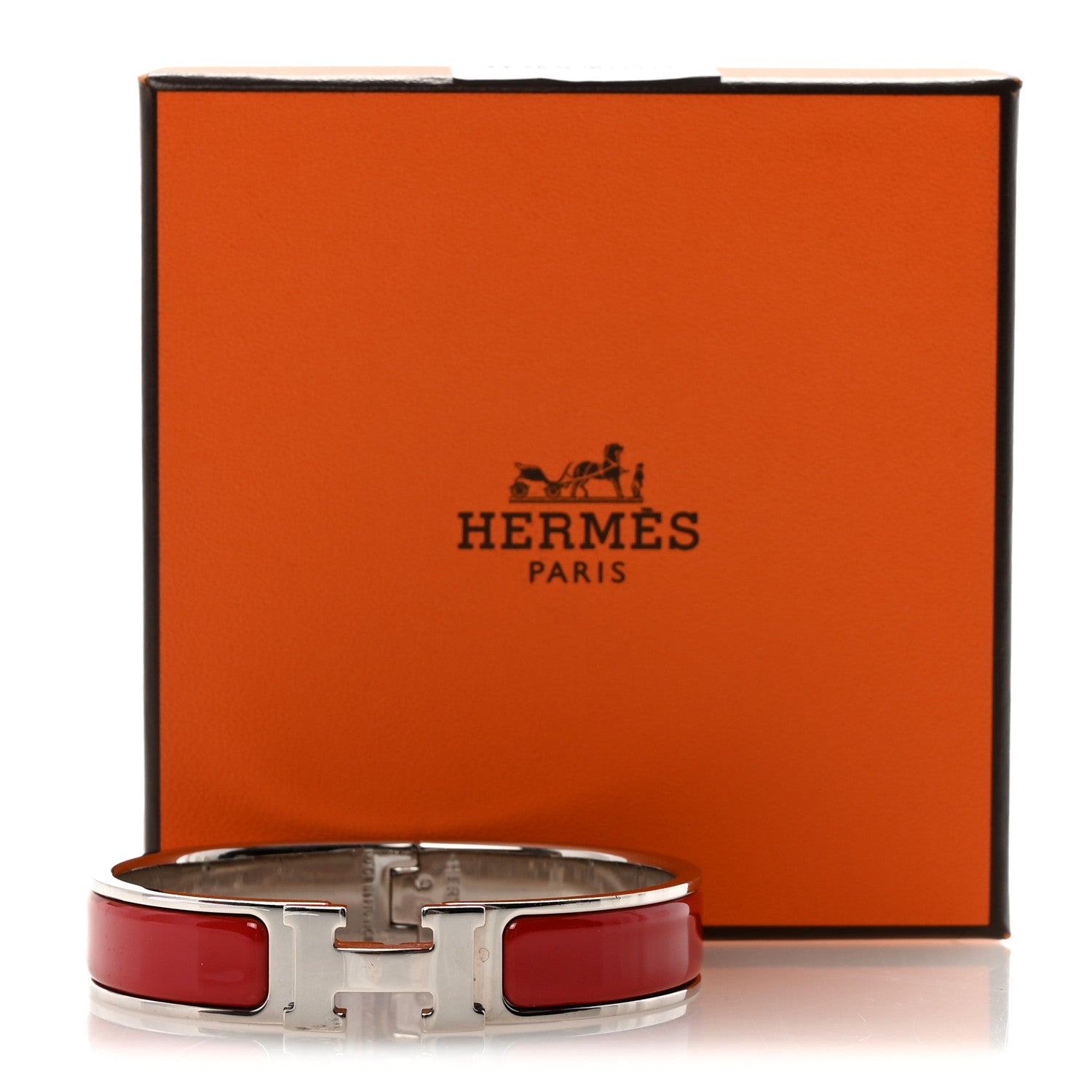 Hermes Enamel Narrow Clic Clac H Bracelet PM Rouge Amarante 5 of 5