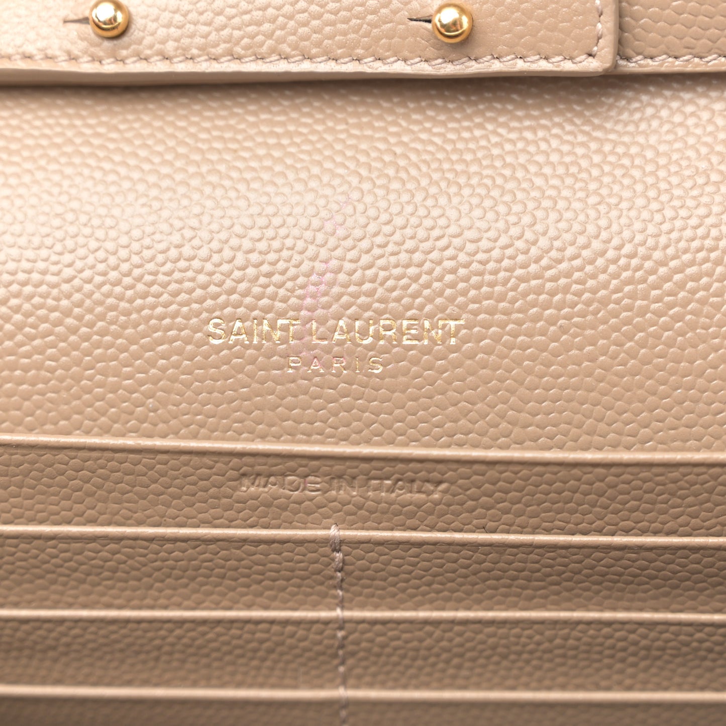 Grain De Poudre Matelasse Chevron Monogram Chain Wallet Taupe