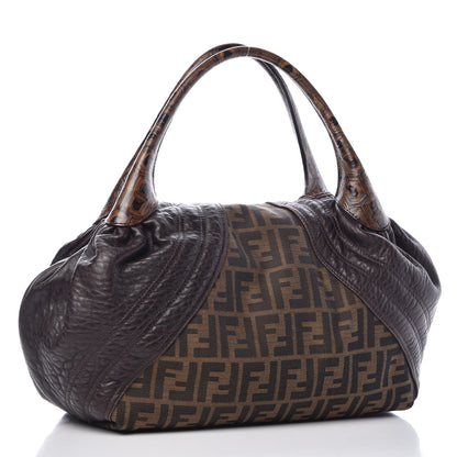 Fendi Zucca Nappa Nuvolata Vitello Tortuga Spy Tobacco Moro 3 of 18