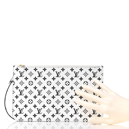 Louis Vuitton Monogram Giant Neverfull MM GM Pochette White 2 of 7