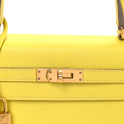 Hermes Epsom Kelly Sellier 25 Lime 8 of 10
