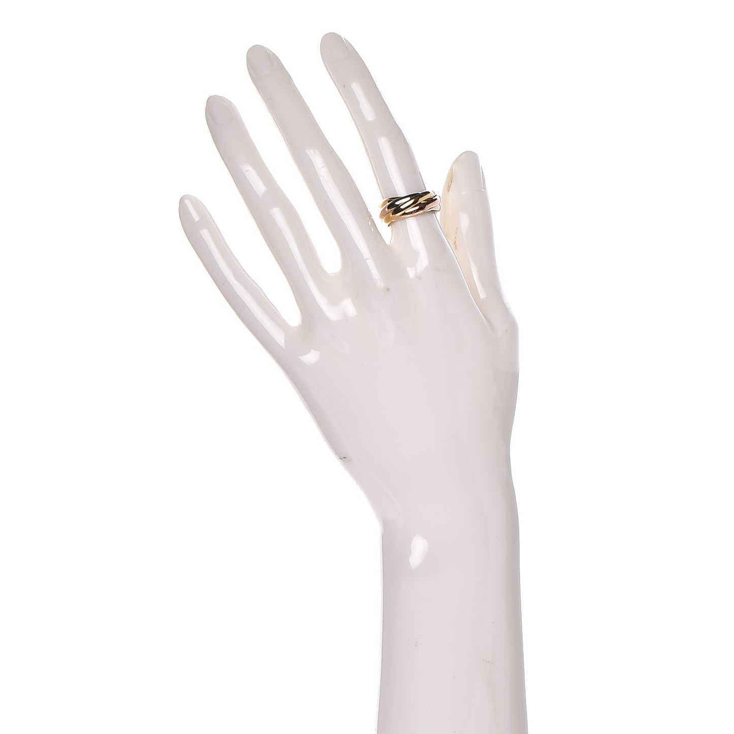 18K Pink Yellow White Gold Les Must De Trinity 5 Band Ring 49 4.75